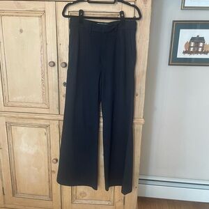 Anthropologie Black Wide Knit Leg Pants